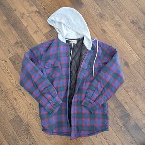 Wrangler Plaid Quilted Lining Shacket/ Jacket Size Small